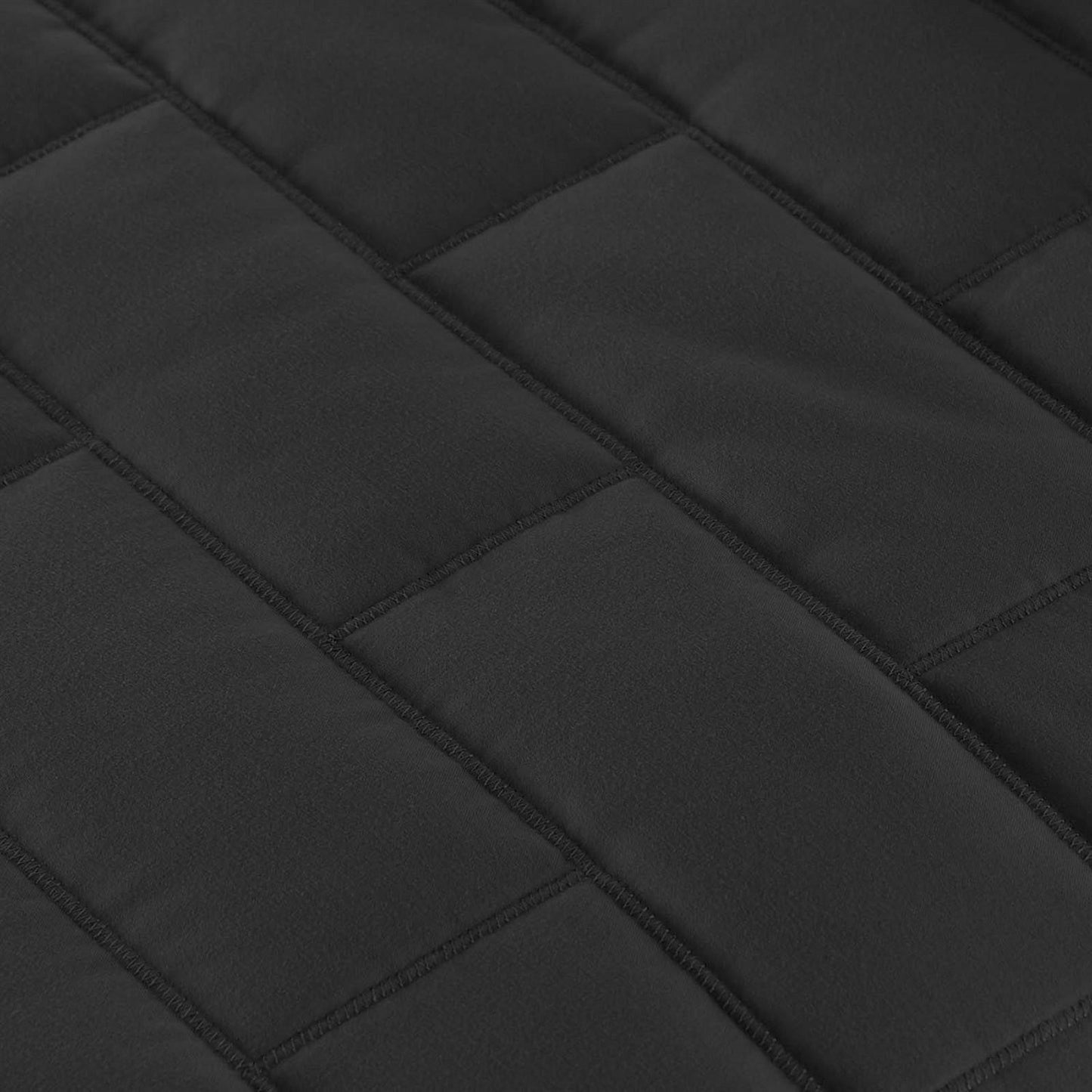 Juego de edredón reversible de 2 piezas de microfibra con patrón de ladrillo moderno negro, tamaño Twin/Twin XL