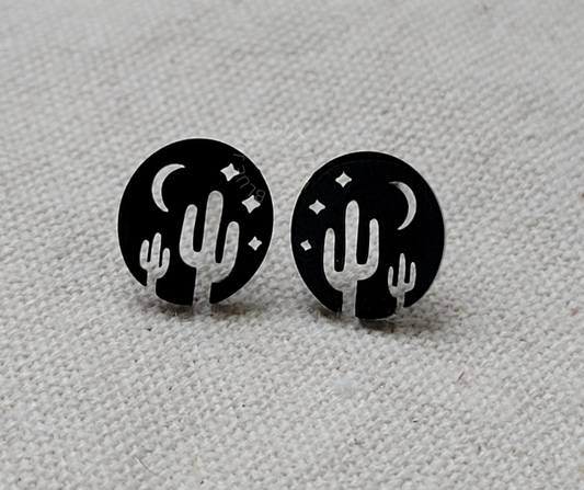Pendientes de cactus bohemio