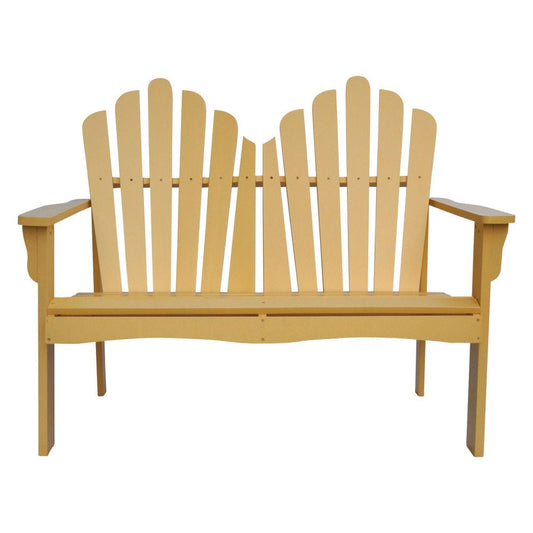 Banco de jardín de madera de cedro para exterior tipo loveseat con acabado en cera de abeja