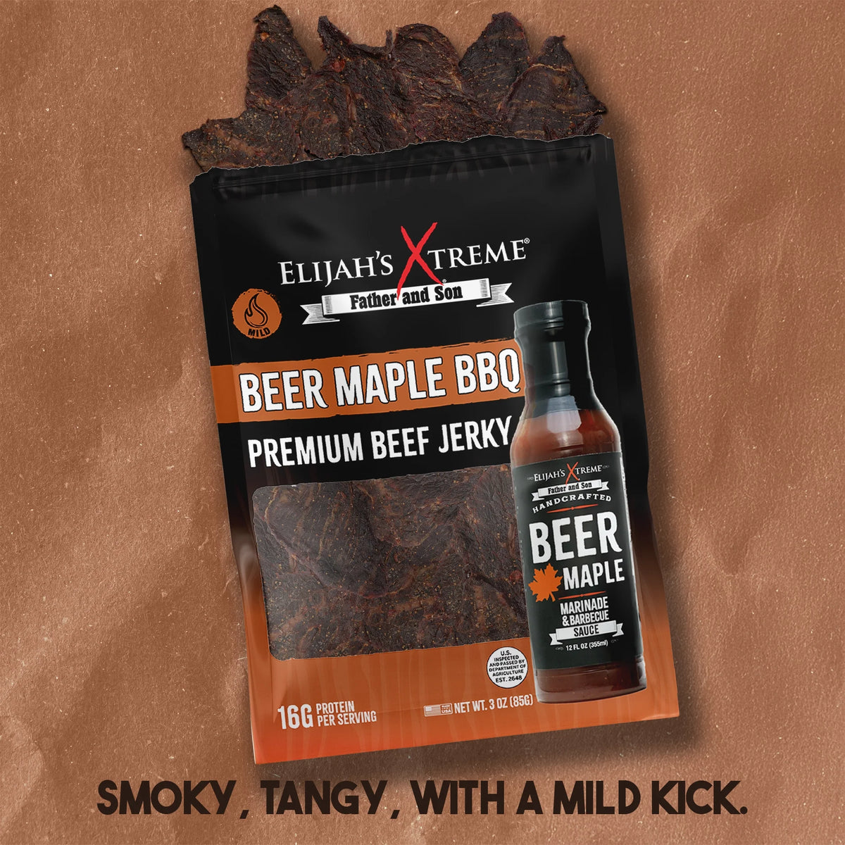 Carne Seca de Res con Cerveza, Arce y BBQ