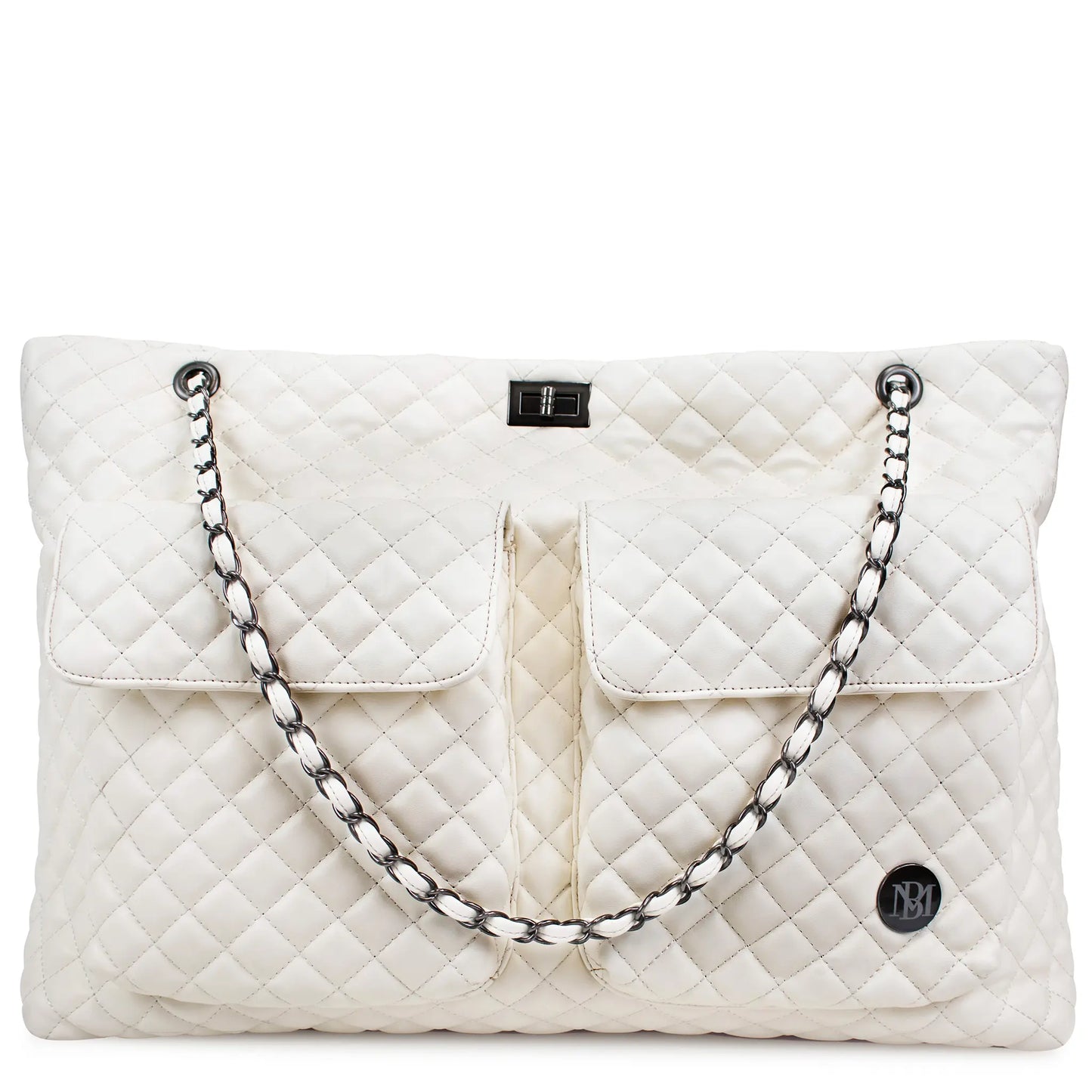 Diana Quilted Vegan Leather Weekender Duffel Bag