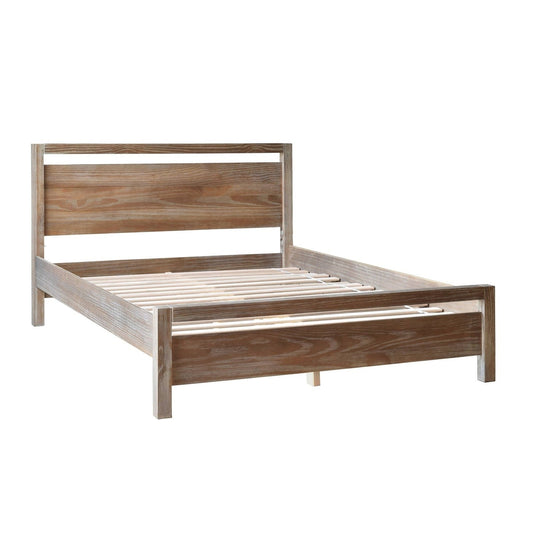 Cama Plataforma de Pino Rústico Tradicional Estilo Campestre Tamaño Queen