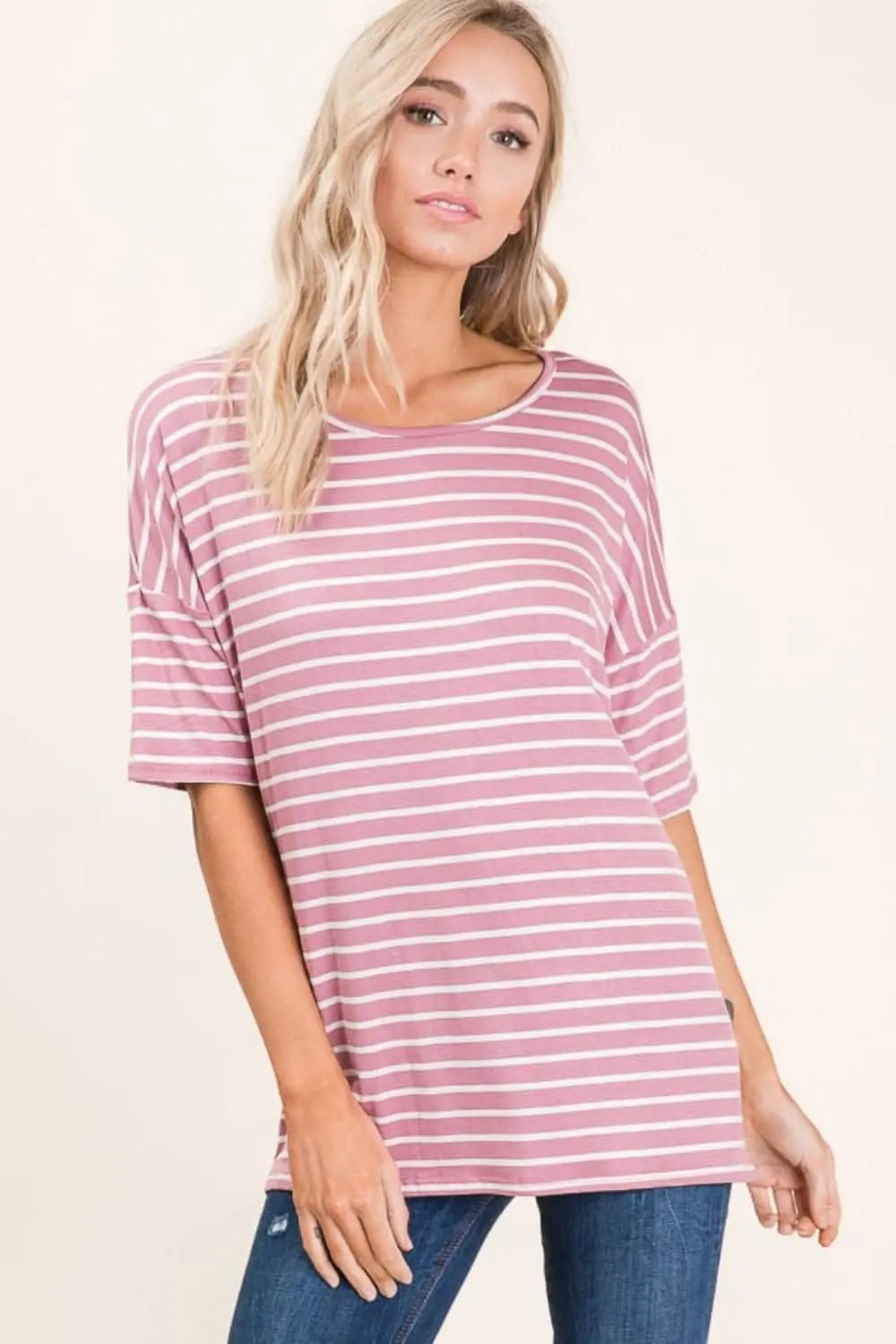 T-Shirts Trendsi Striped Tee Women's Casual Wear T-Shirt Soft, Breathable Comfort