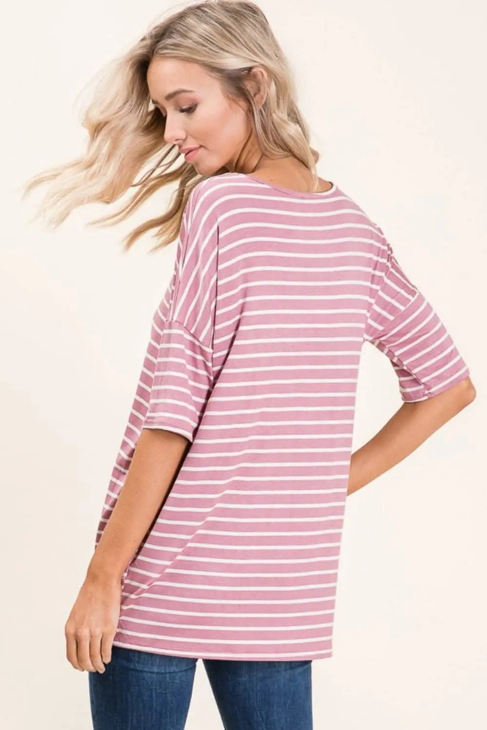 T-Shirts Trendsi Striped Tee Women's Casual Wear T-Shirt Soft, Breathable Comfort