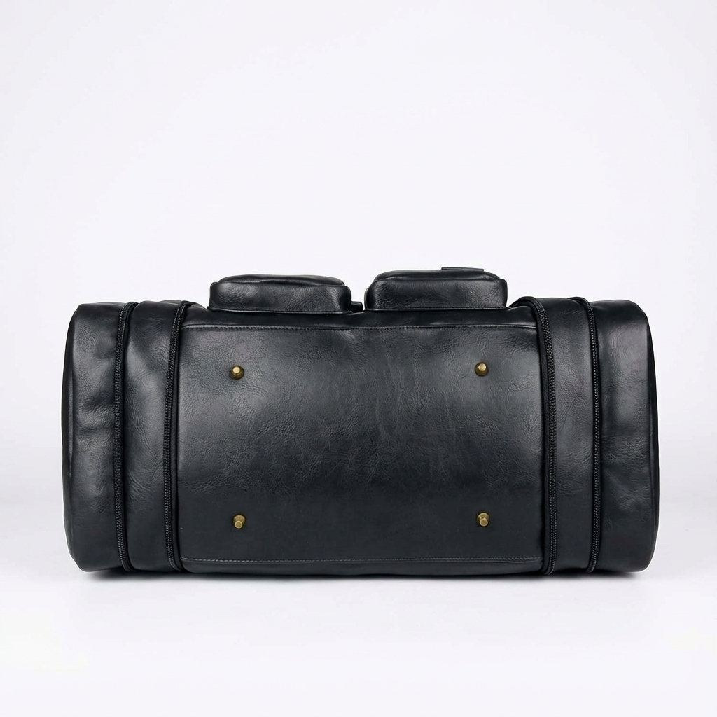 Elegante Bolso de Viaje de Cuero tipo Duffel Weekender – 40L Expandible de Cabina
