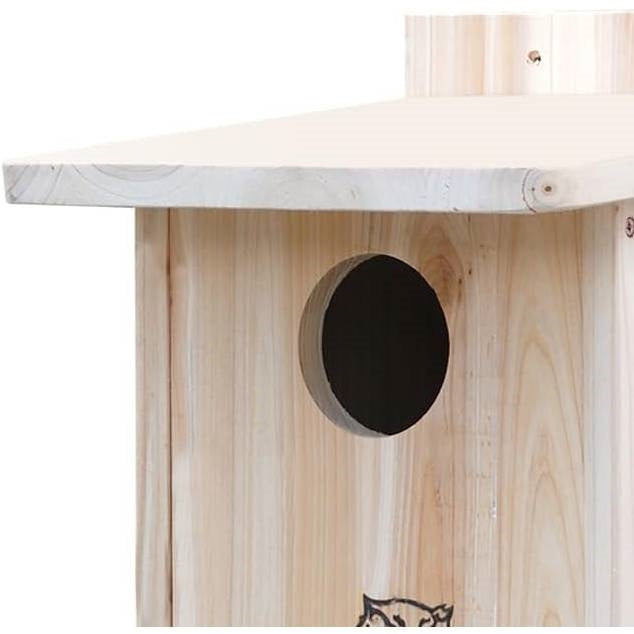 Nidificación de madera resistente para búhos y cernícalos