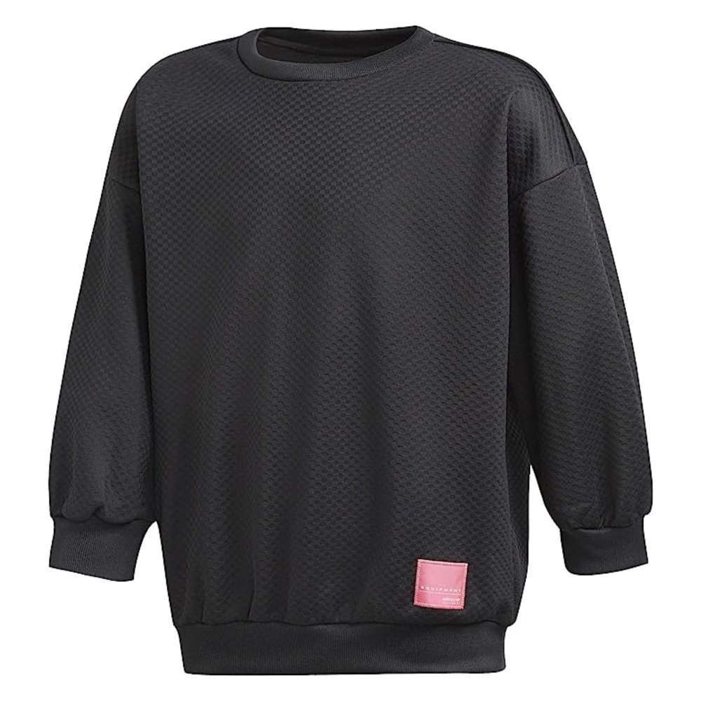 Sudadera Originals EQT de cuello redondo para niña adidas - Negro Rosa