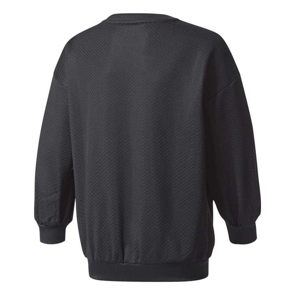Sudadera Originals EQT de cuello redondo para niña adidas - Negro Rosa