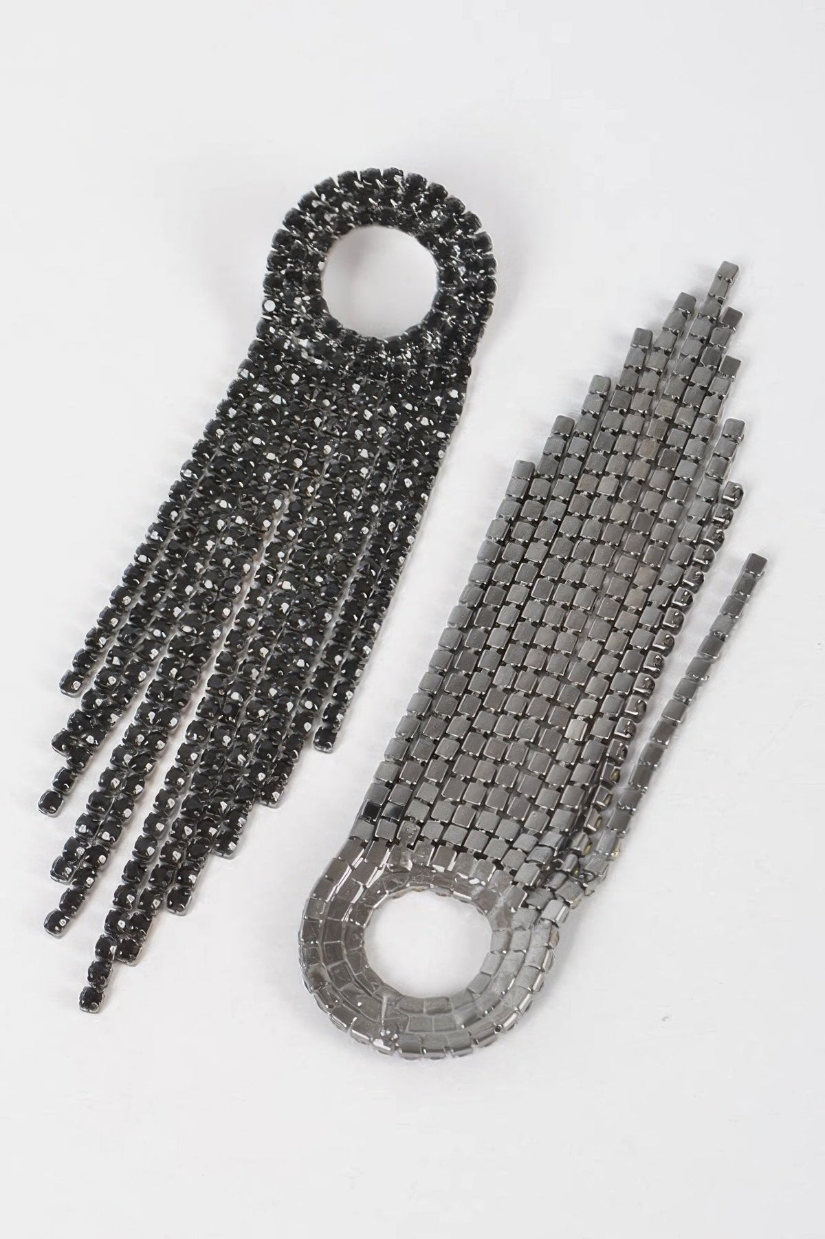 BROADWAY Rhinestone Fringe Drop Earrings: NYFW BYMANYC ® New York