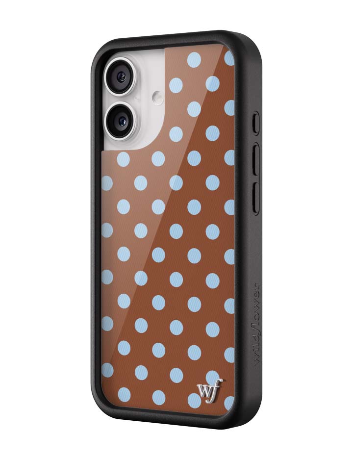 Polka Dot | Brown and Blue iPhone Case