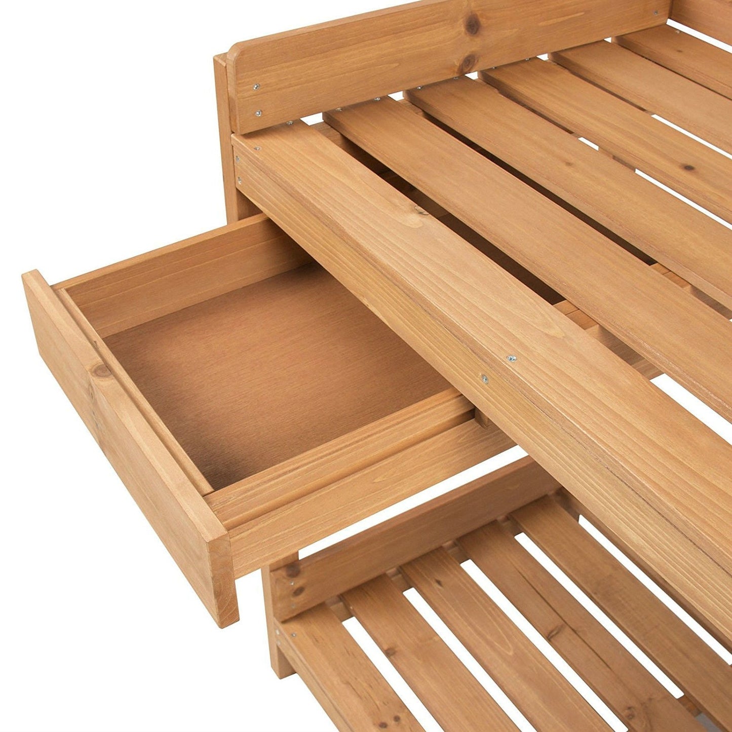 Mesa de Trabajo para Jardín de Madera Maciza Banco de Trasplante en Acabado Natural