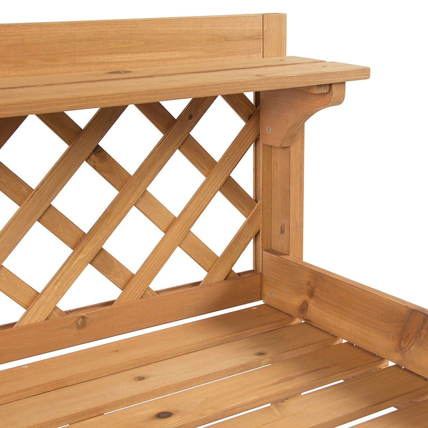 Mesa de Trabajo para Jardín de Madera Maciza Banco de Trasplante en Acabado Natural