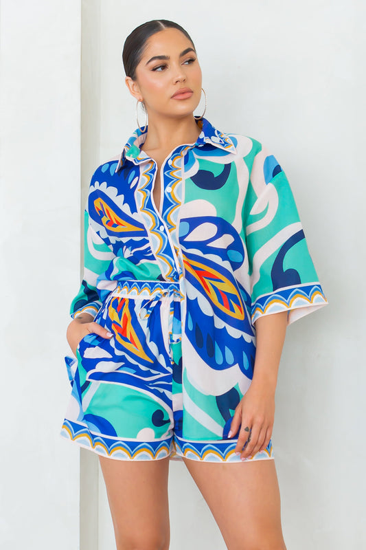 Conjunto de Joanna Short - Azul