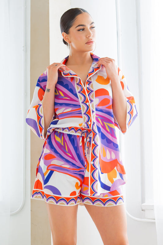 Conjunto corto Joanna - Naranja