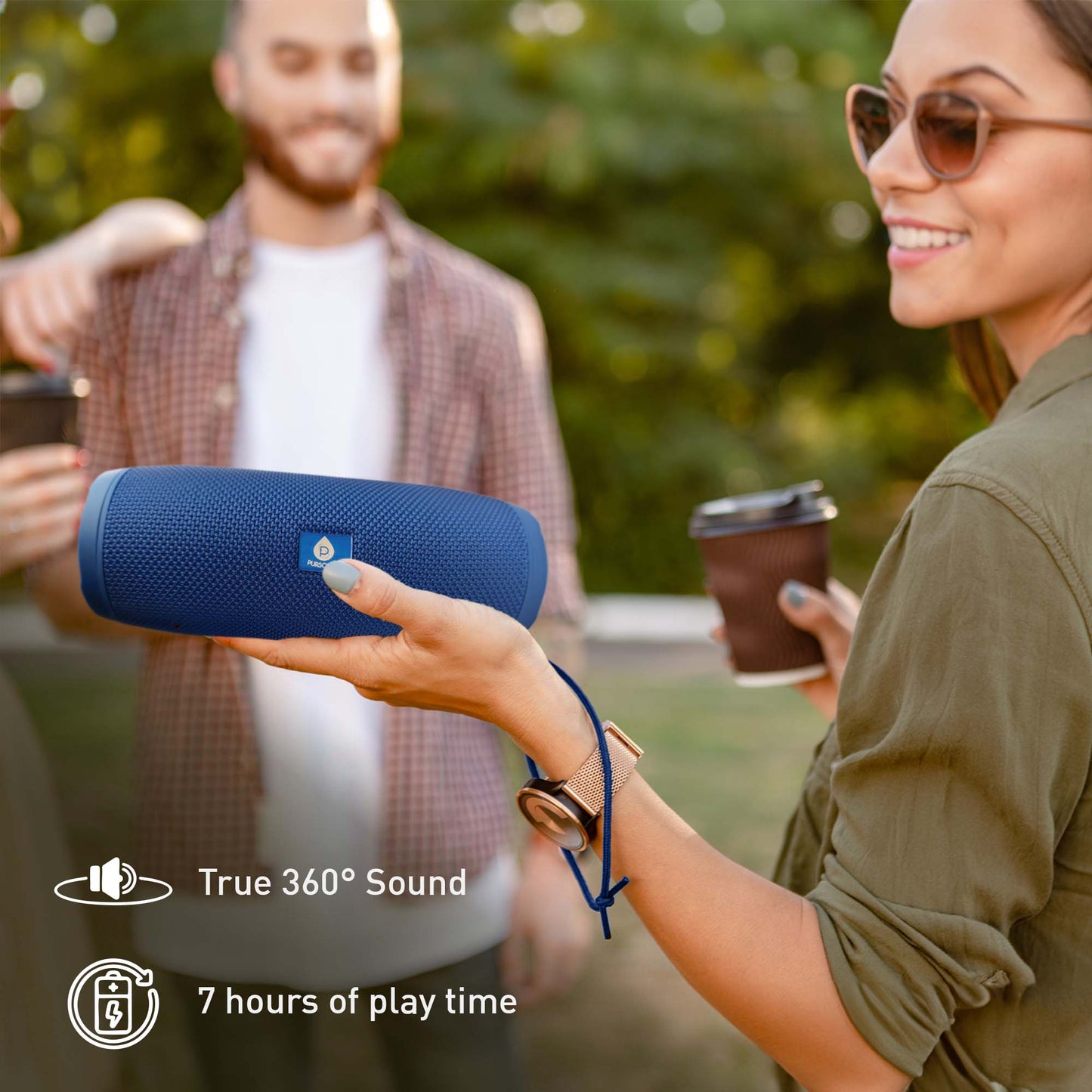 Pursonic Wireless Sound Duo – Portable & Peak Wireless Speakers for Immersive 360° Audio