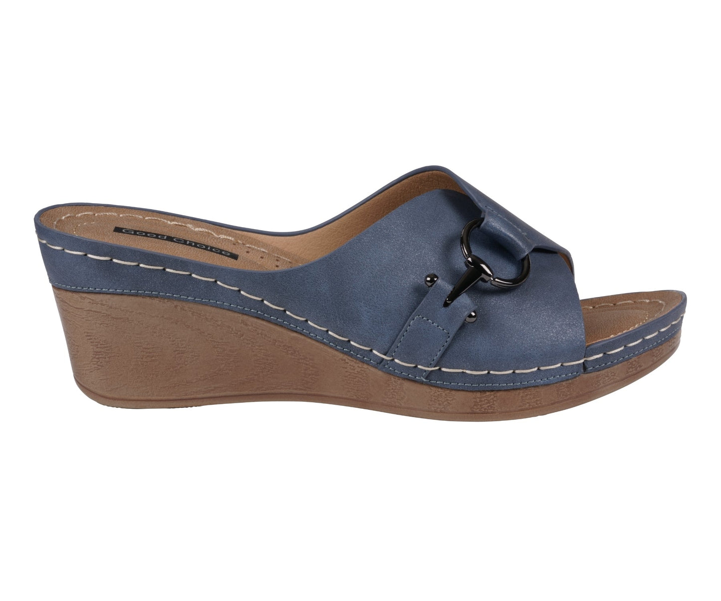 Sandalias de cuña Navy para mujer