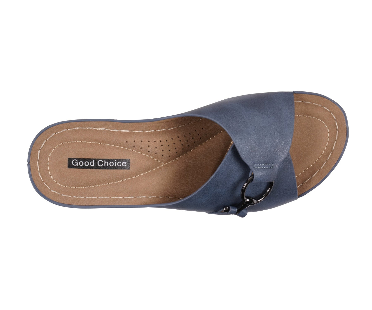 Sandalias de cuña Navy para mujer