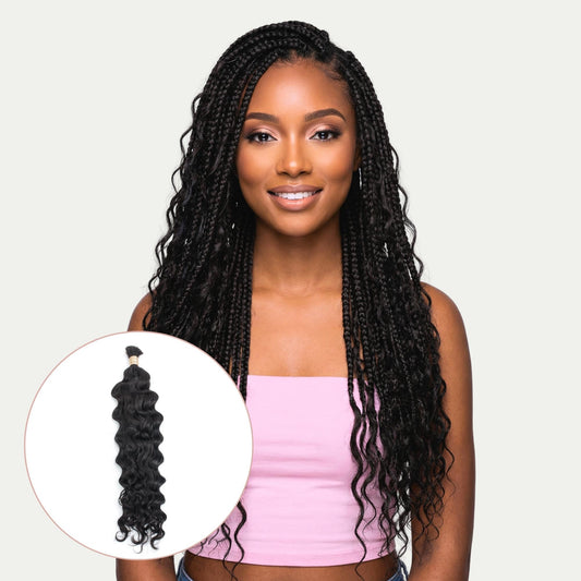 Cabello de ondas playeras a granel 100 % humano para trenzar