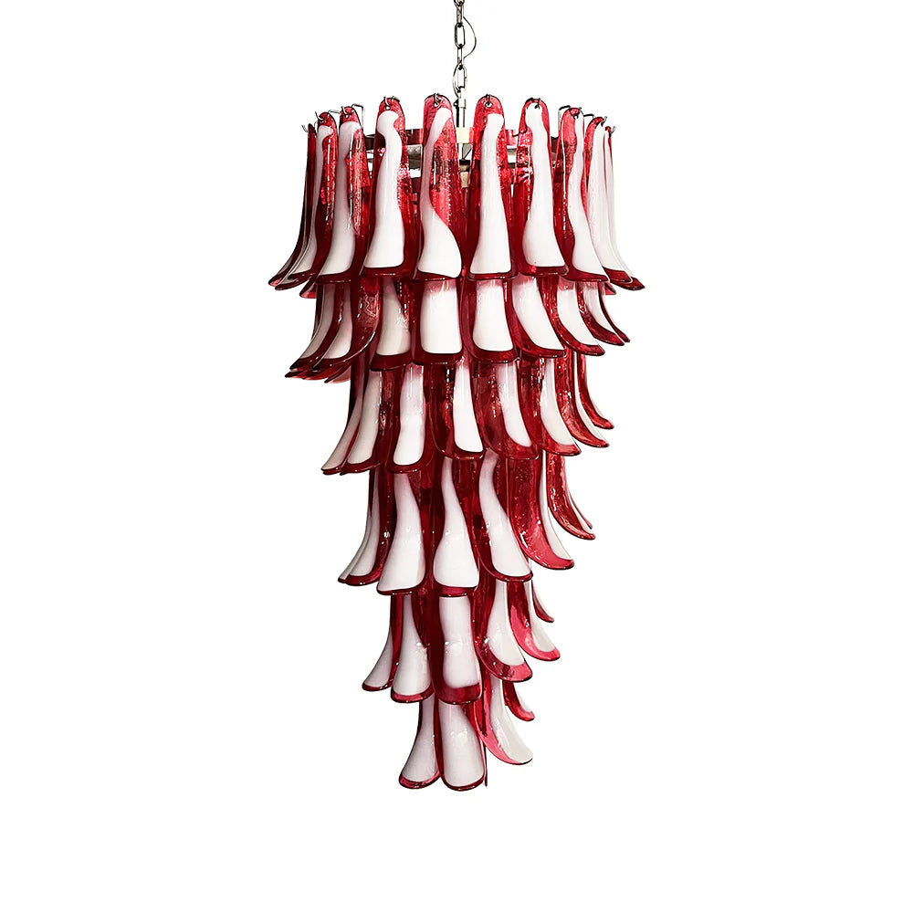 Araña Petals Spiral Murano Roja