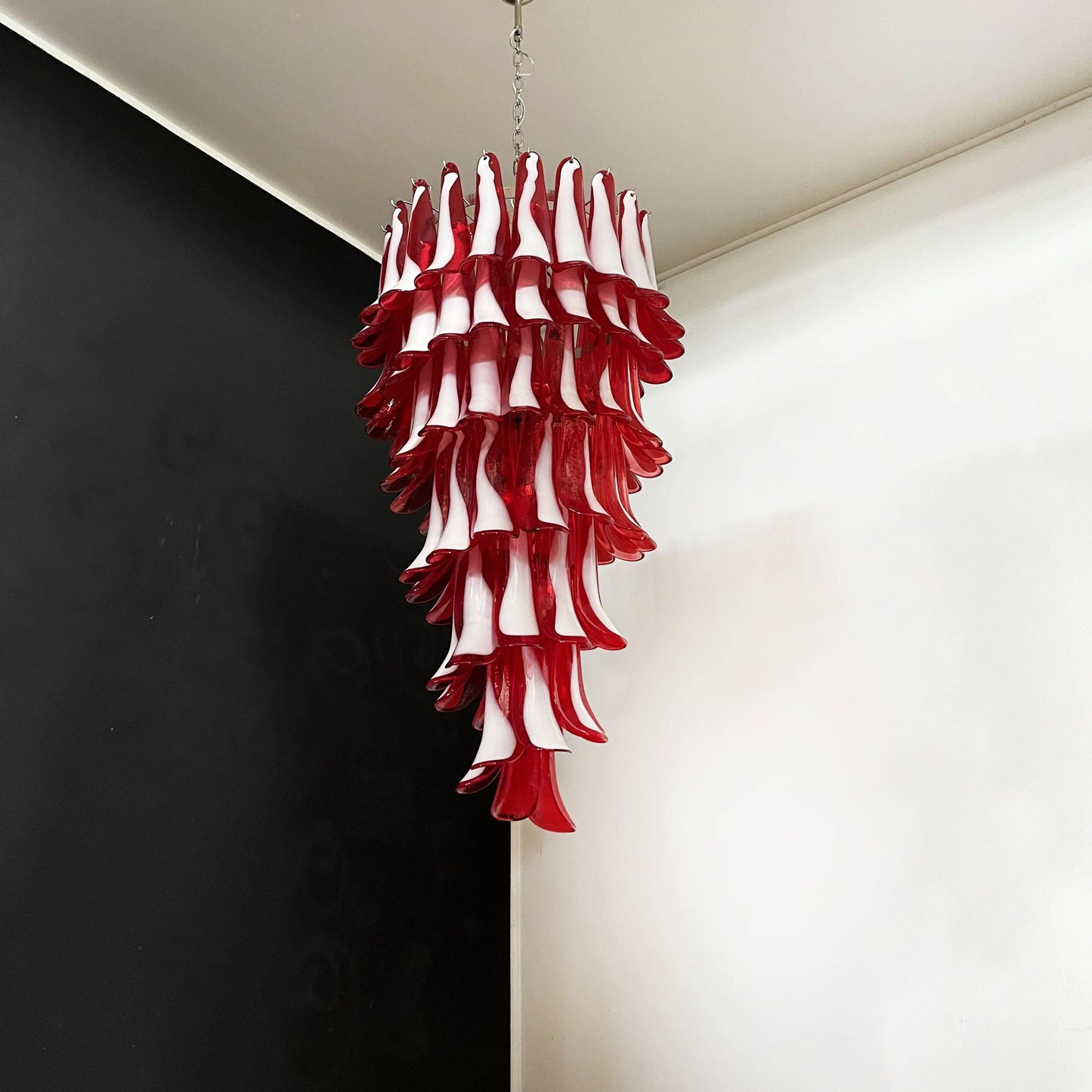 Araña Petals Spiral Murano Roja
