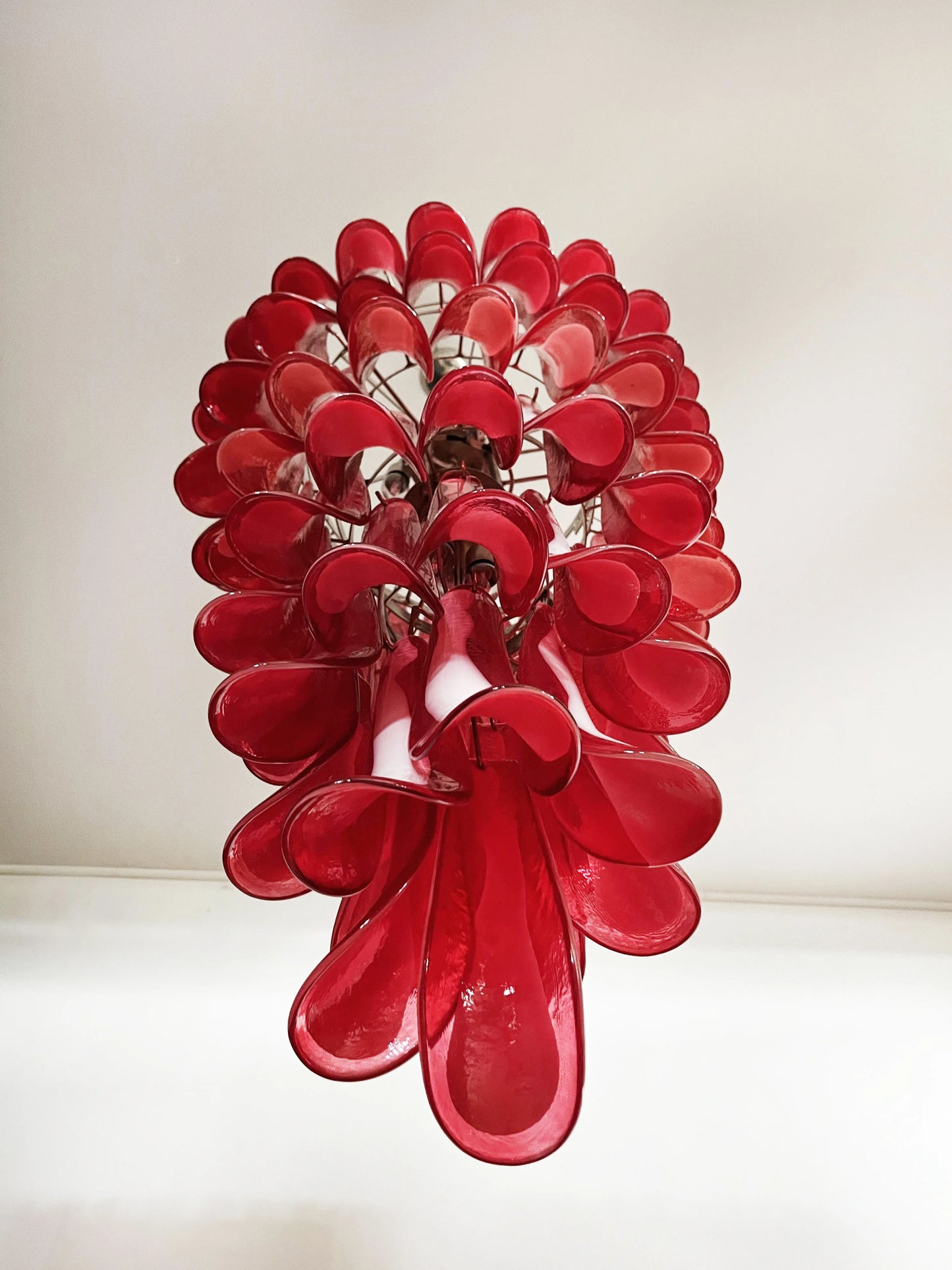 Araña Petals Spiral Murano Roja