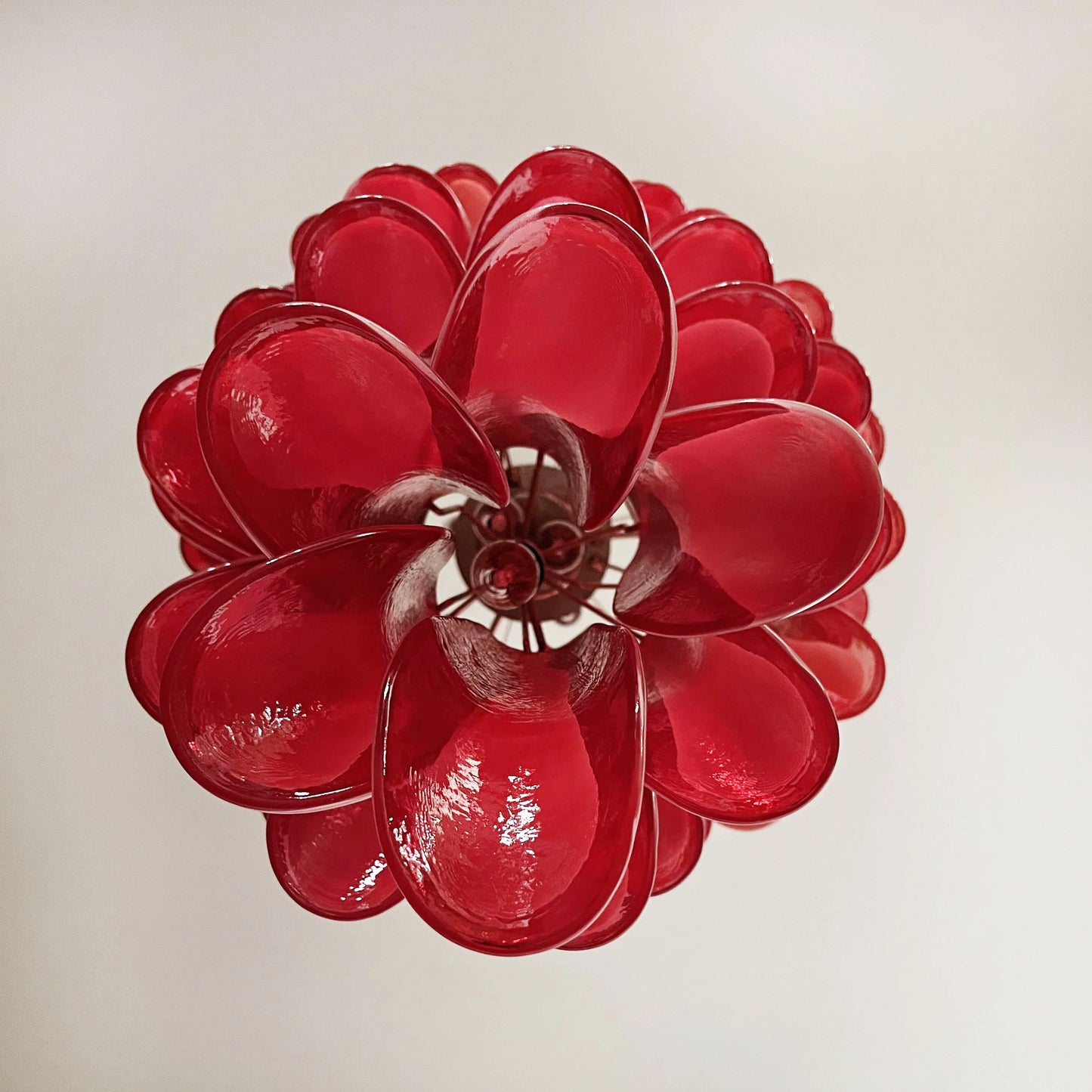 Araña Petals Spiral Murano Roja