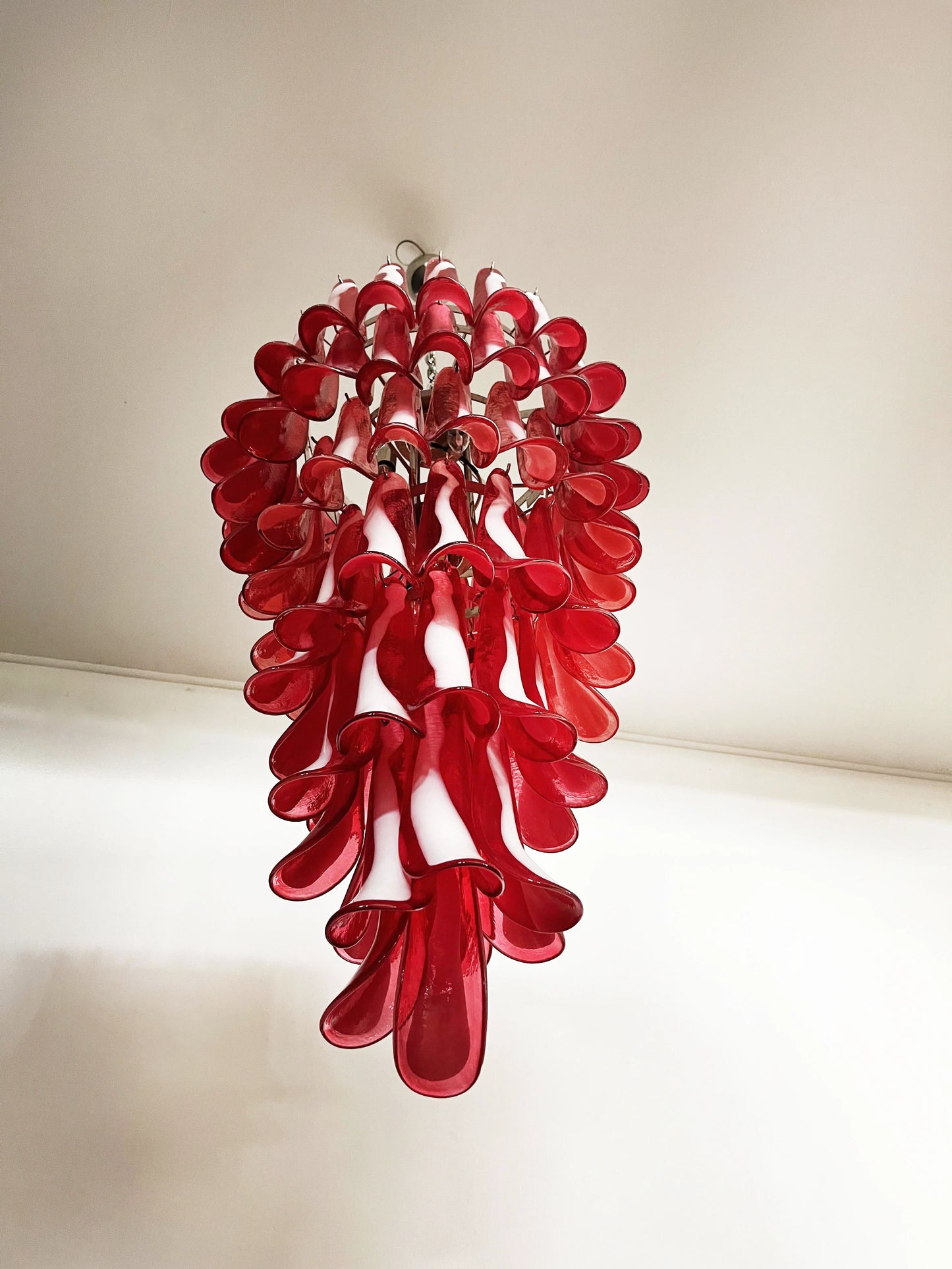 Araña Petals Spiral Murano Roja