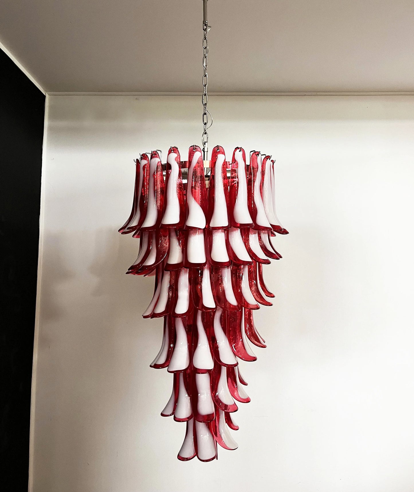 Araña Petals Spiral Murano Roja