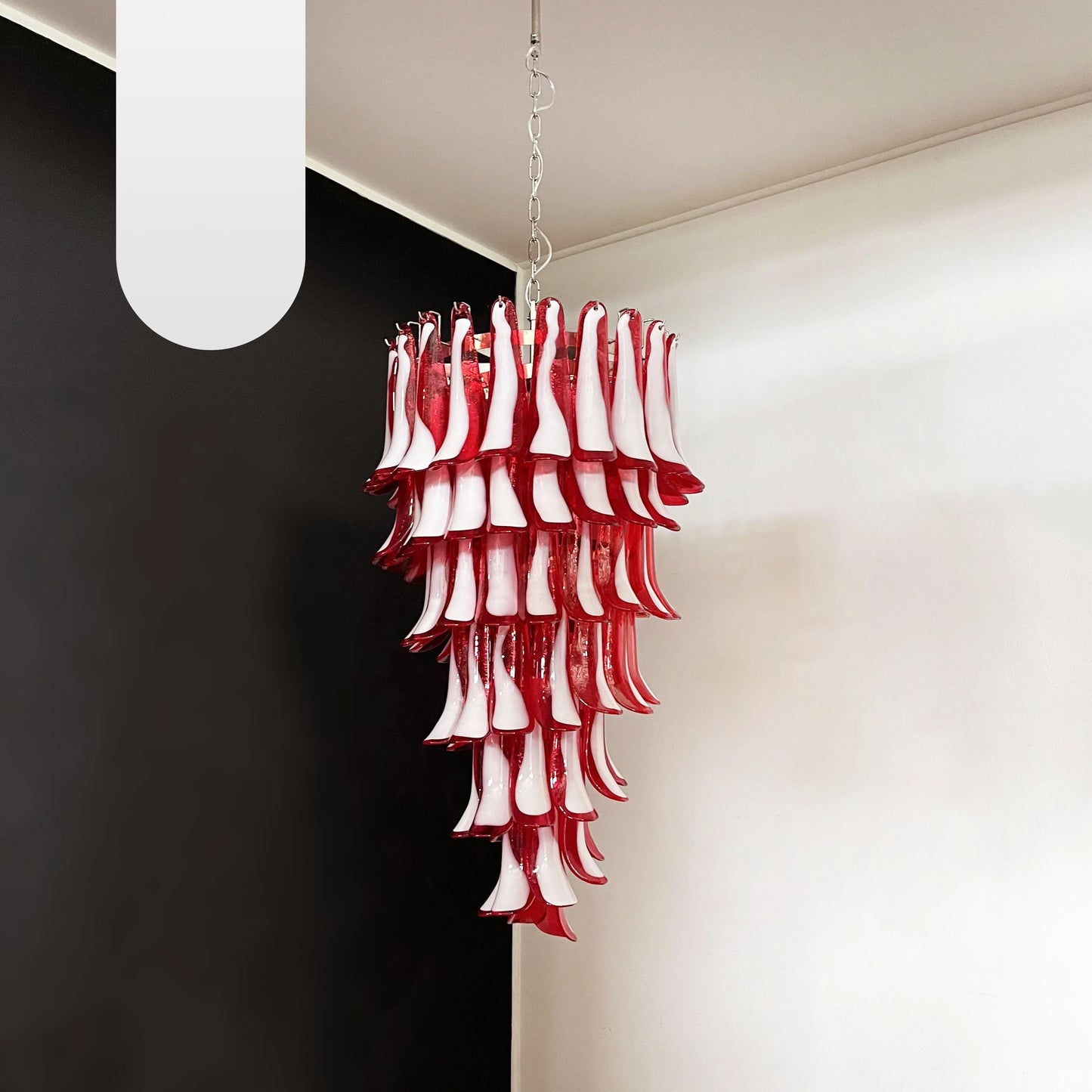 Araña Petals Spiral Murano Roja