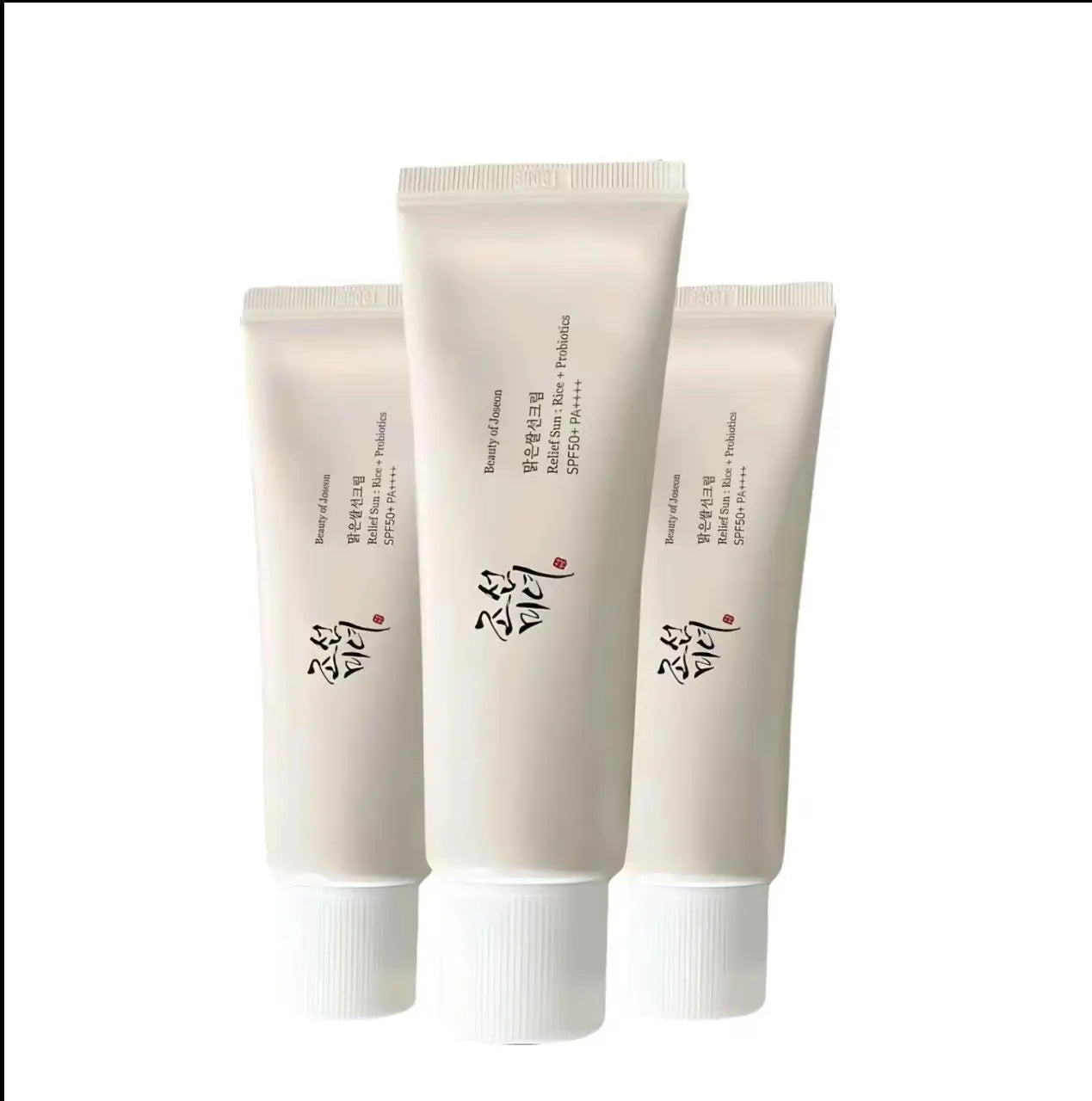 Beauty of Joseon Pack of 3 Rice Probiotics UV Sunscreen SPF50+ PA++++ 50 ml - Facial Sunscreen with Nourishing Rice Extracts, Lightweight for Sensitive Skin - Skincare, Gentle