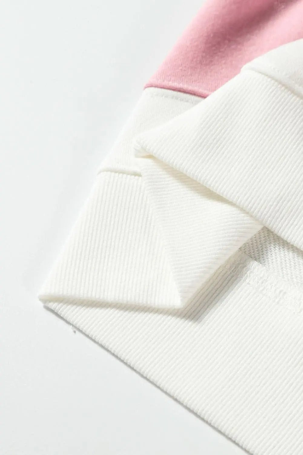 Love Salve Beige Colorblock Patchwork Drop Shoulder Crewneck