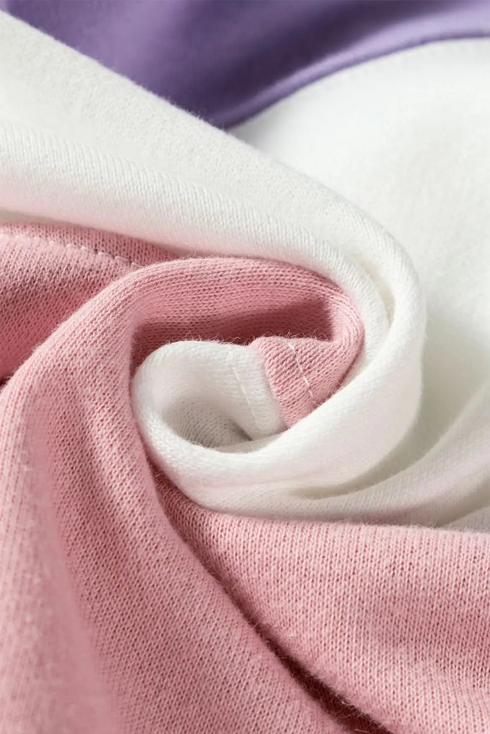 Love Salve Beige Colorblock Patchwork Drop Shoulder Crewneck