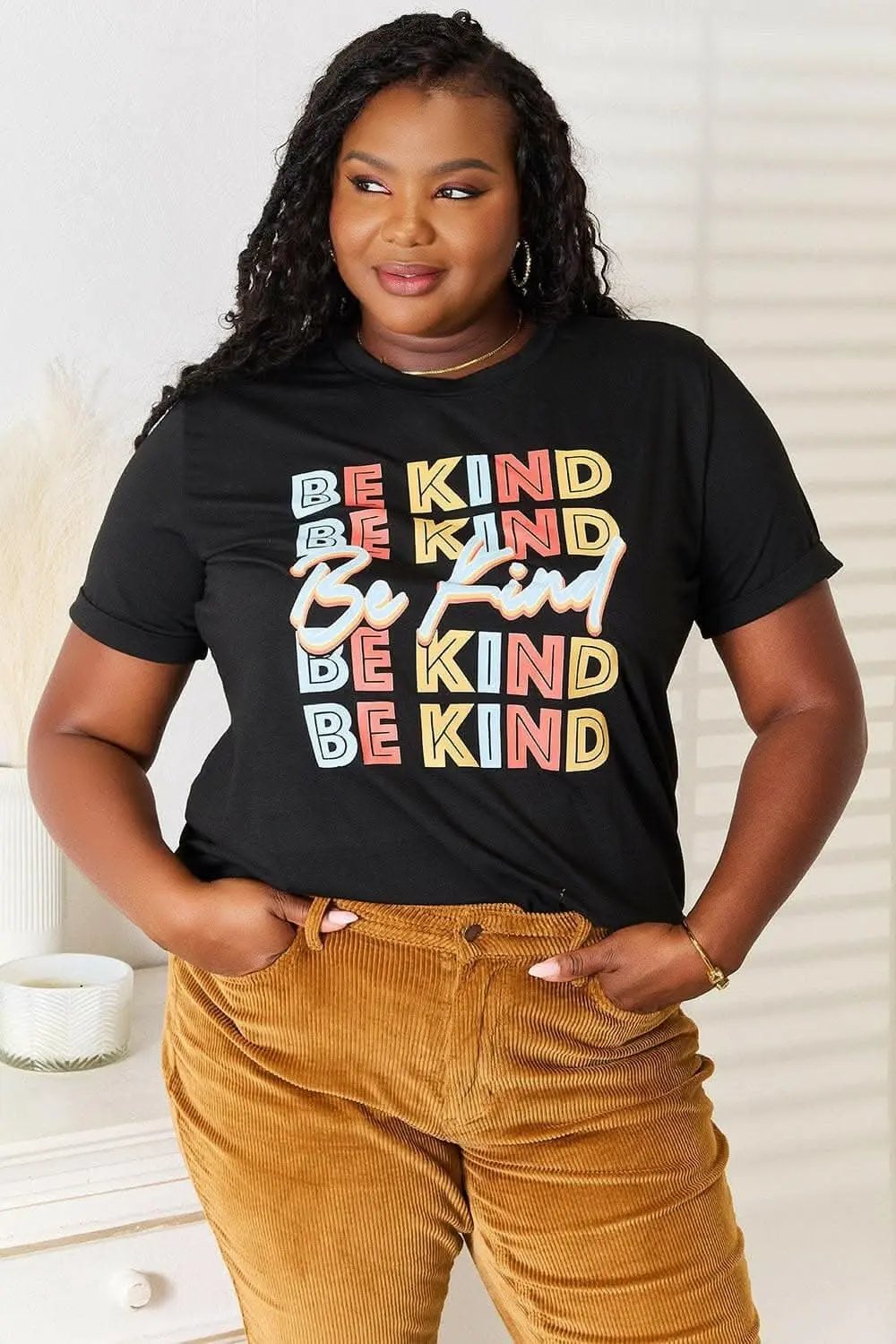 T-Shirts Trendsi Be Kind Positivity Infusion Tee - Clothing & Apparel