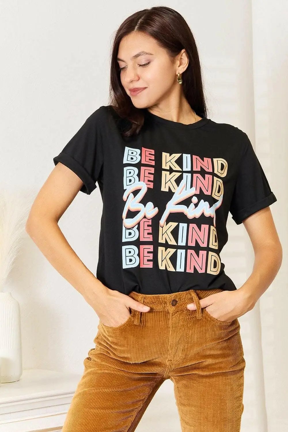 T-Shirts Trendsi Be Kind Positivity Infusion Tee - Clothing & Apparel