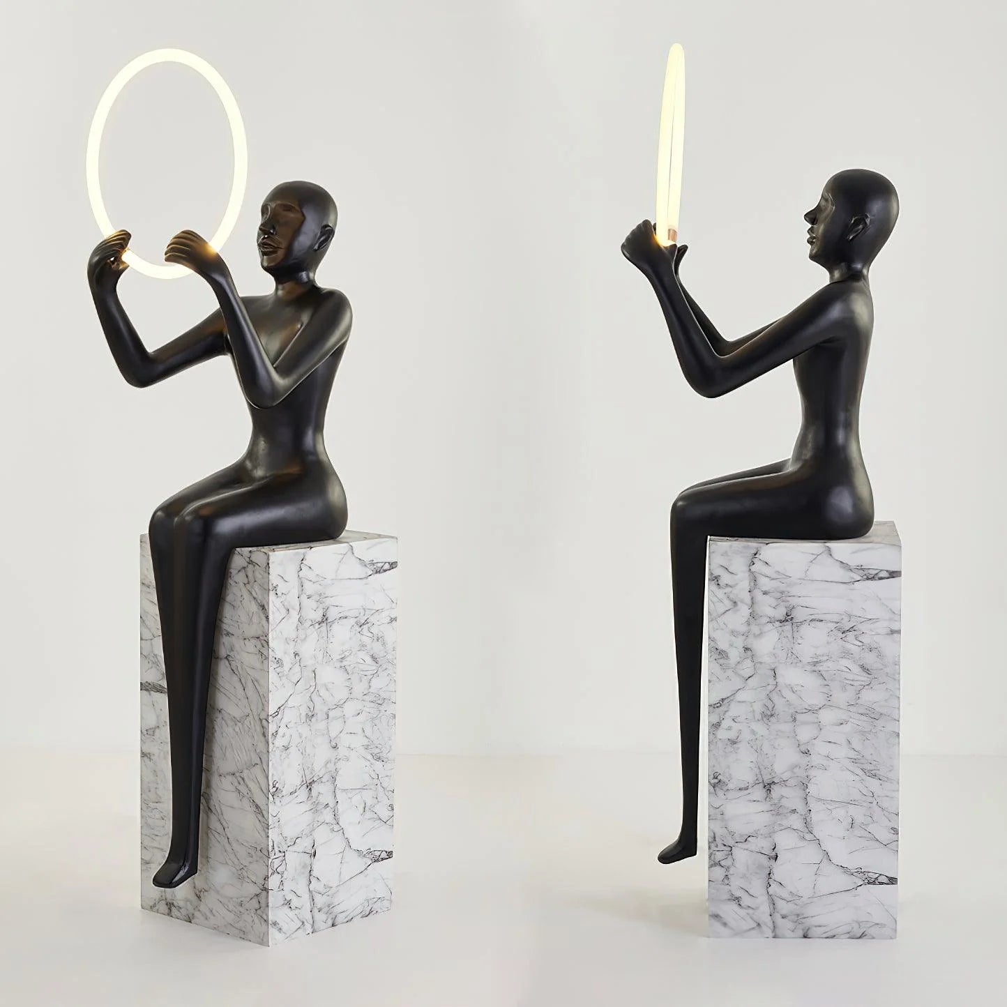 Lámpara de Pie Escultura Bella Sentada