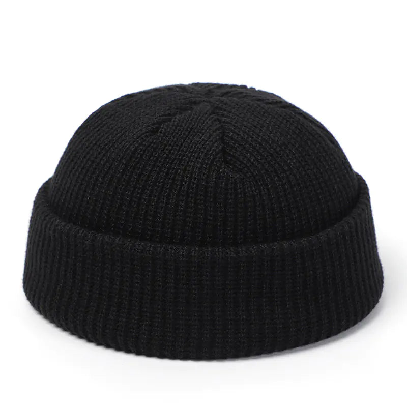 Plain Color Knit Beanie for Men and Women Winter