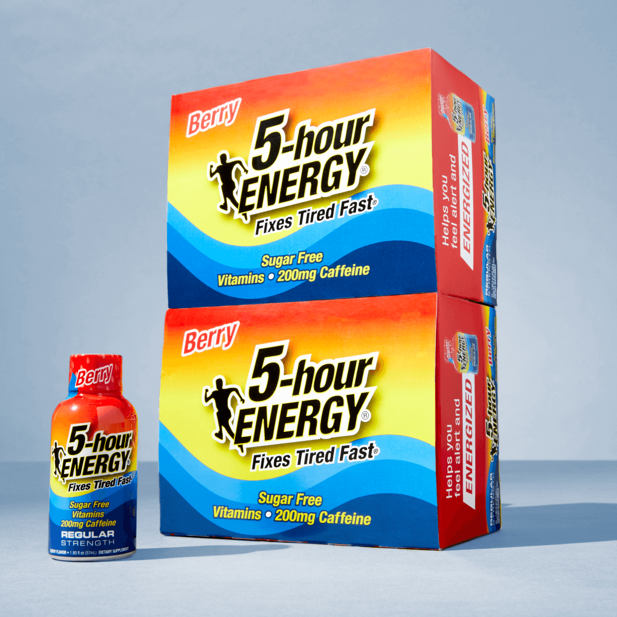 Inyecciones de 5-hour ENERGY de Fuerza Regular, Sabor Frutos Rojos