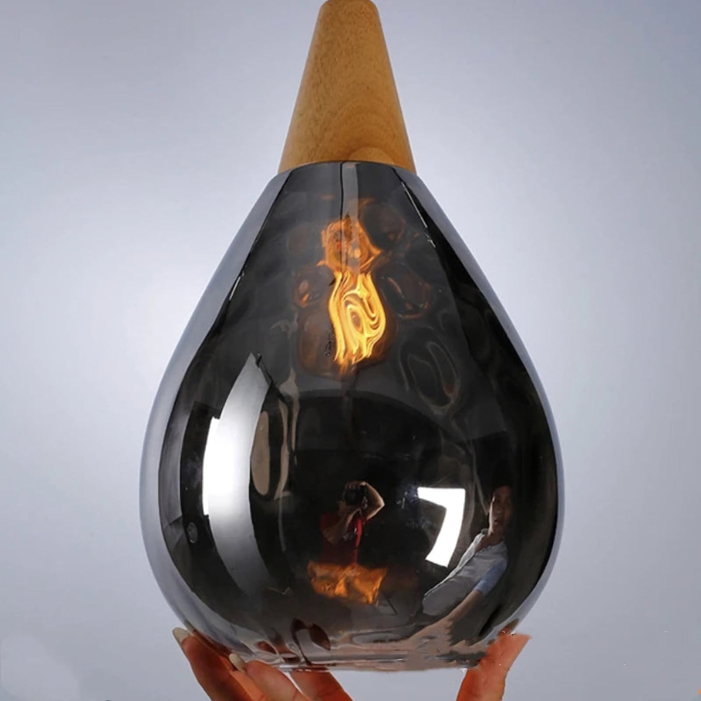 Lámpara colgante de cristal estriado Besnier