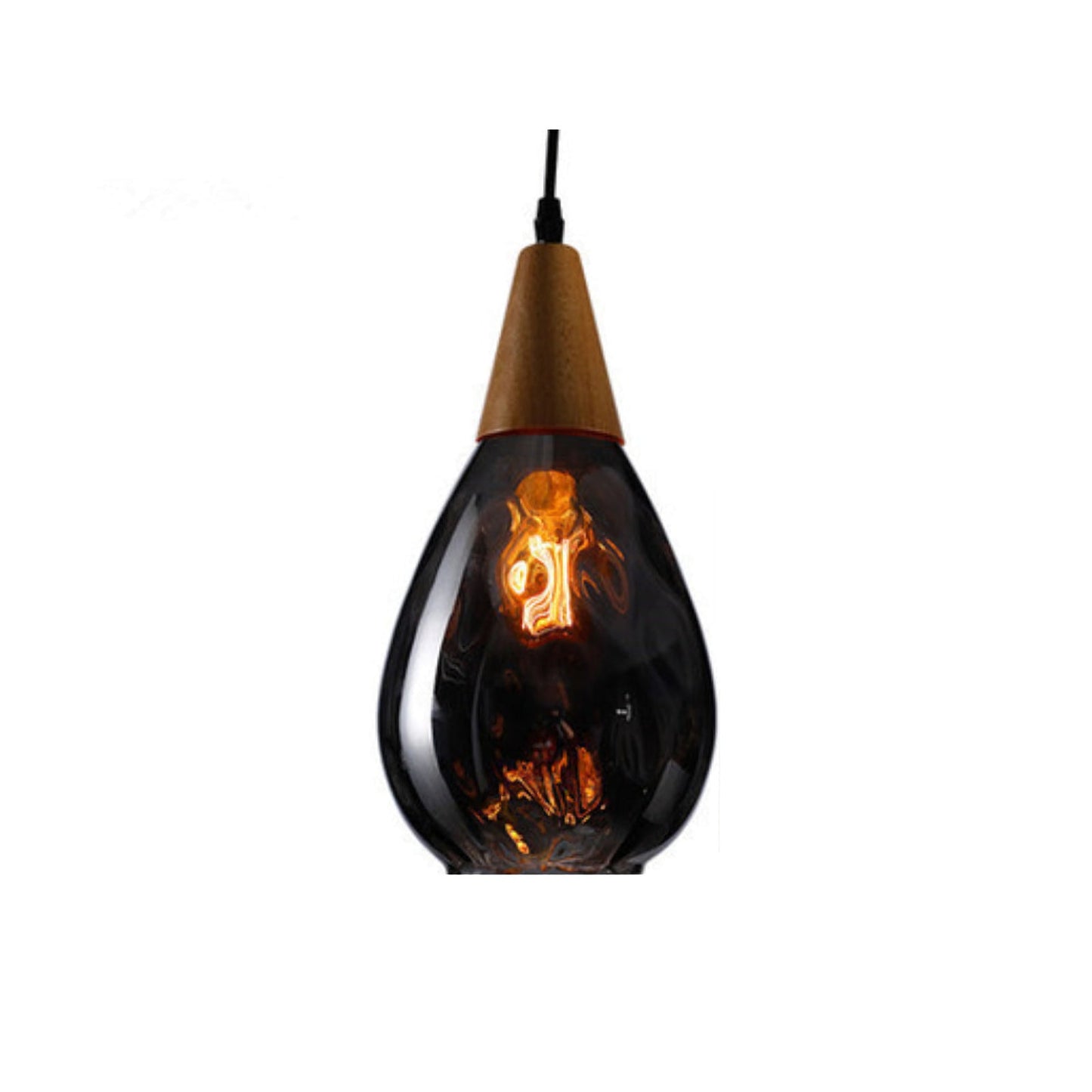 Lámpara colgante de cristal estriado Besnier
