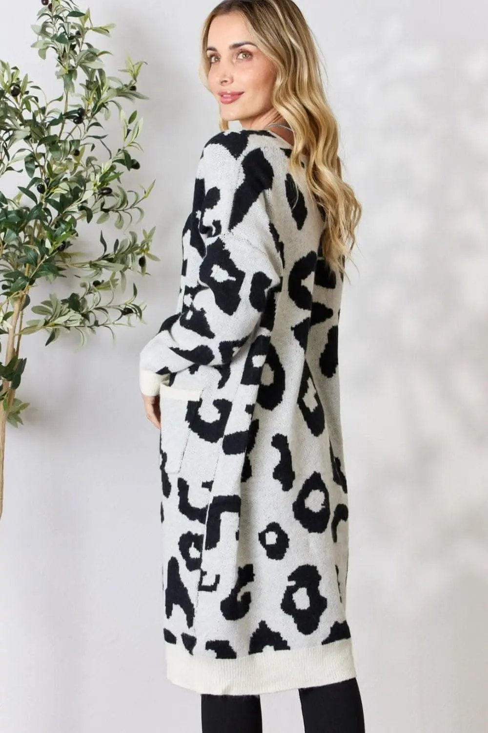Sweaters Trendsi BiBi leopard print cardigan
