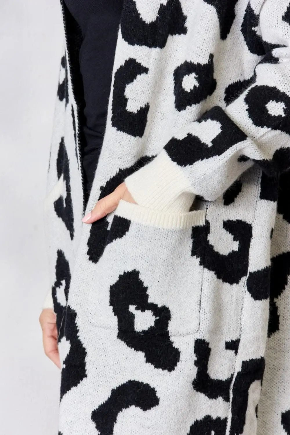 Sweaters Trendsi BiBi leopard print cardigan