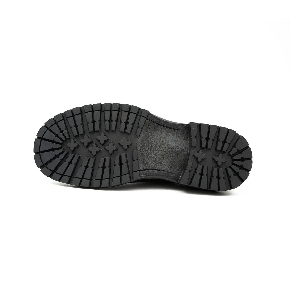 Brown Calf Leather Cap-Toe Derby Shoes with Lug Sole
