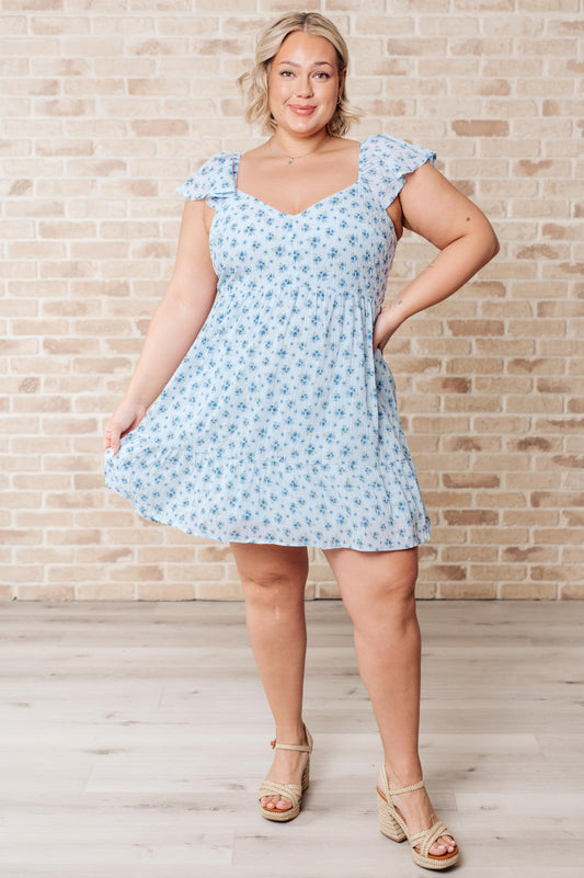 Vestido floral con cuello en V Big Rock Candy Mountain