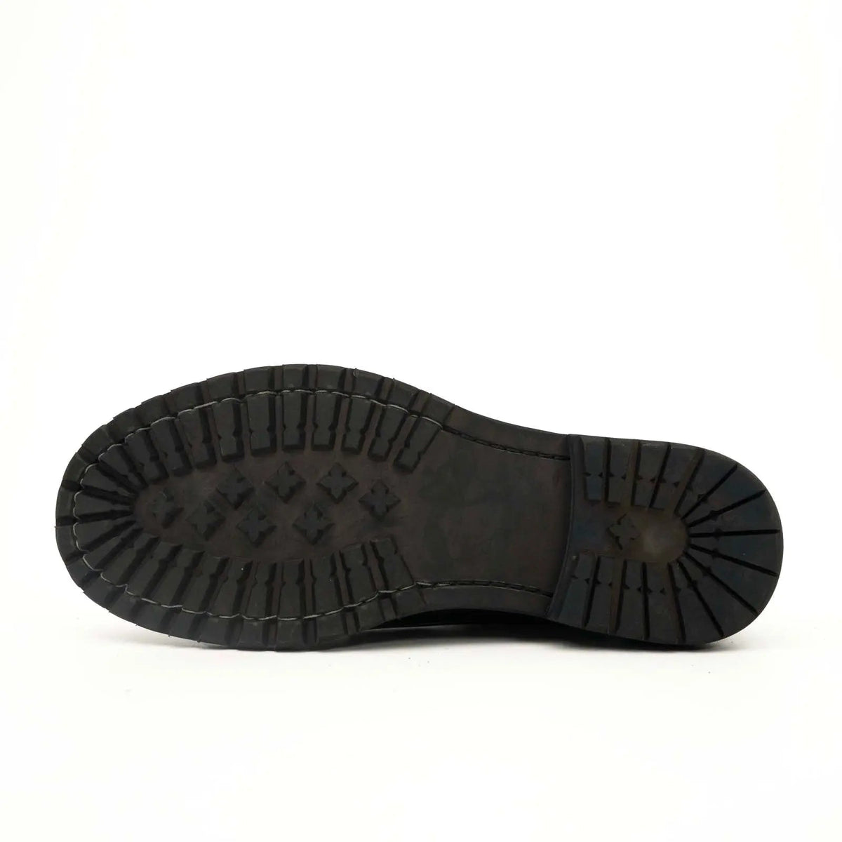 Black Plain-Toe Calf Leather Ankle Boots