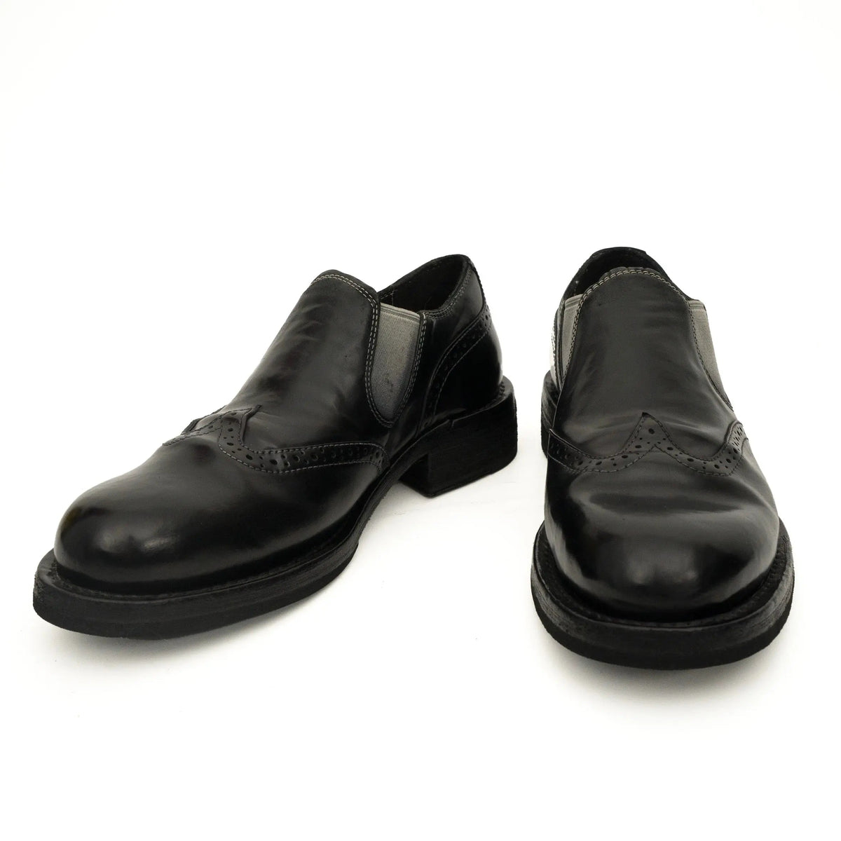 Black Horse Butt Leather Loafers