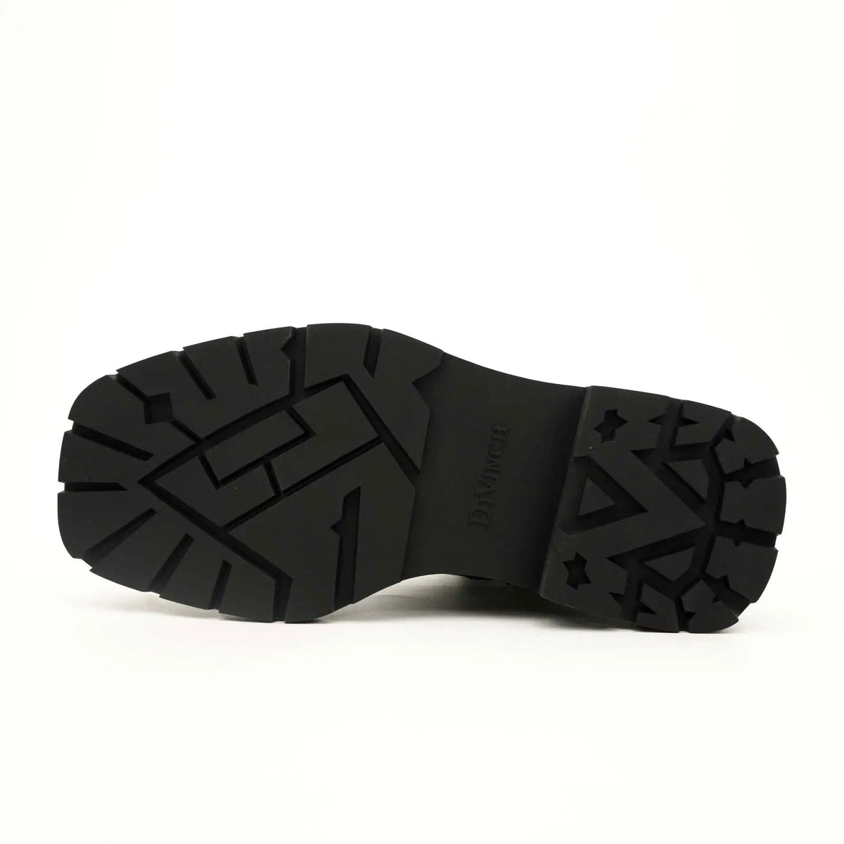 Black Plain-Toe Calf Leather Lace-Up Boots