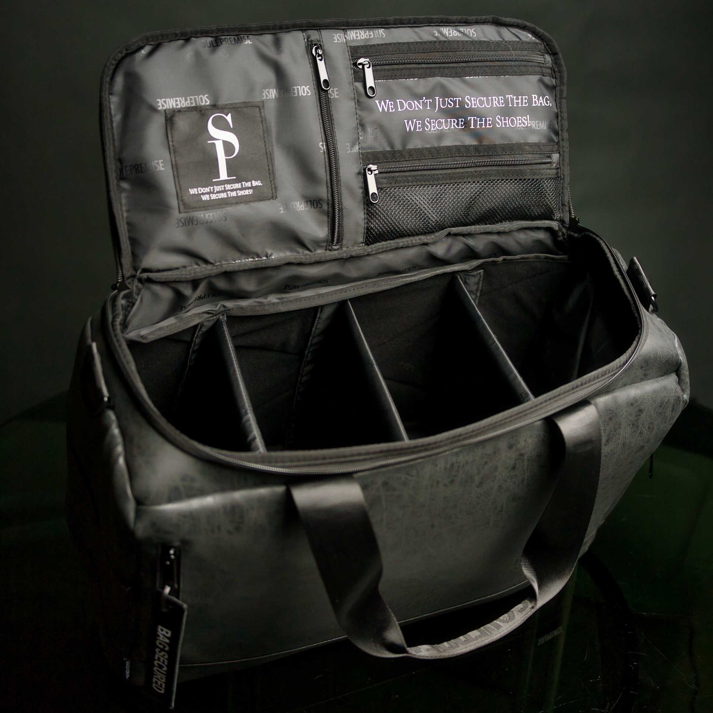 Black Leather Sneaker Duffle