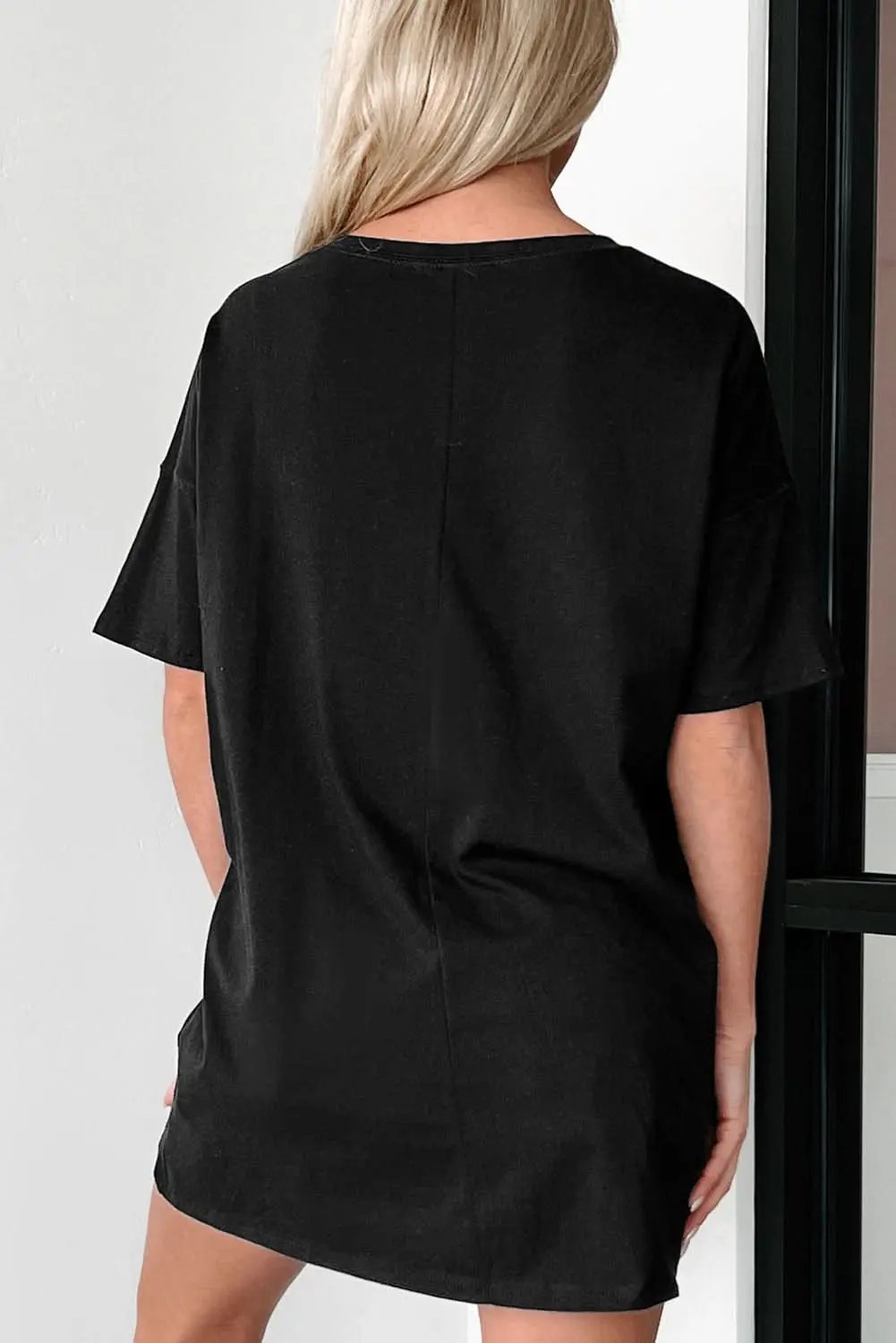 T-Shirts Love Salve Black Tunic Top Women's Daily Basic Tee - Soft & Comfy