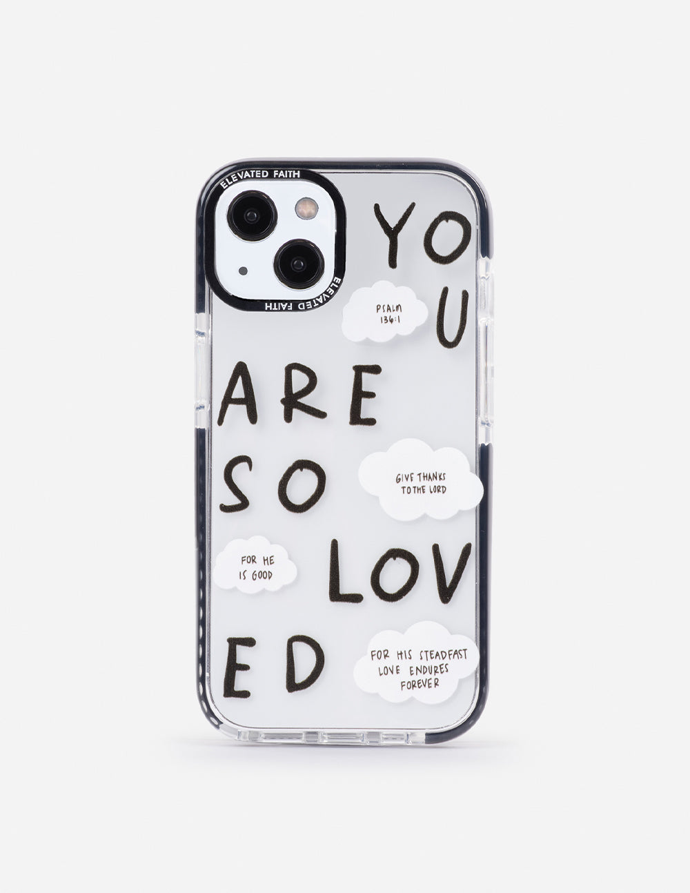 Funda de teléfono negra "You Are So Loved"