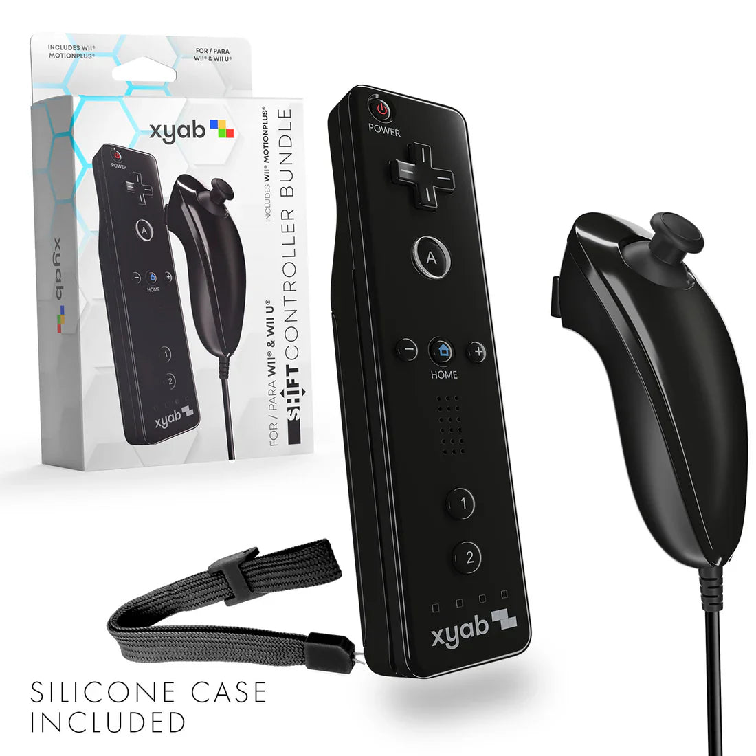 Paquete de control inalámbrico blanco compatible con Nintendo Wii y Wii U